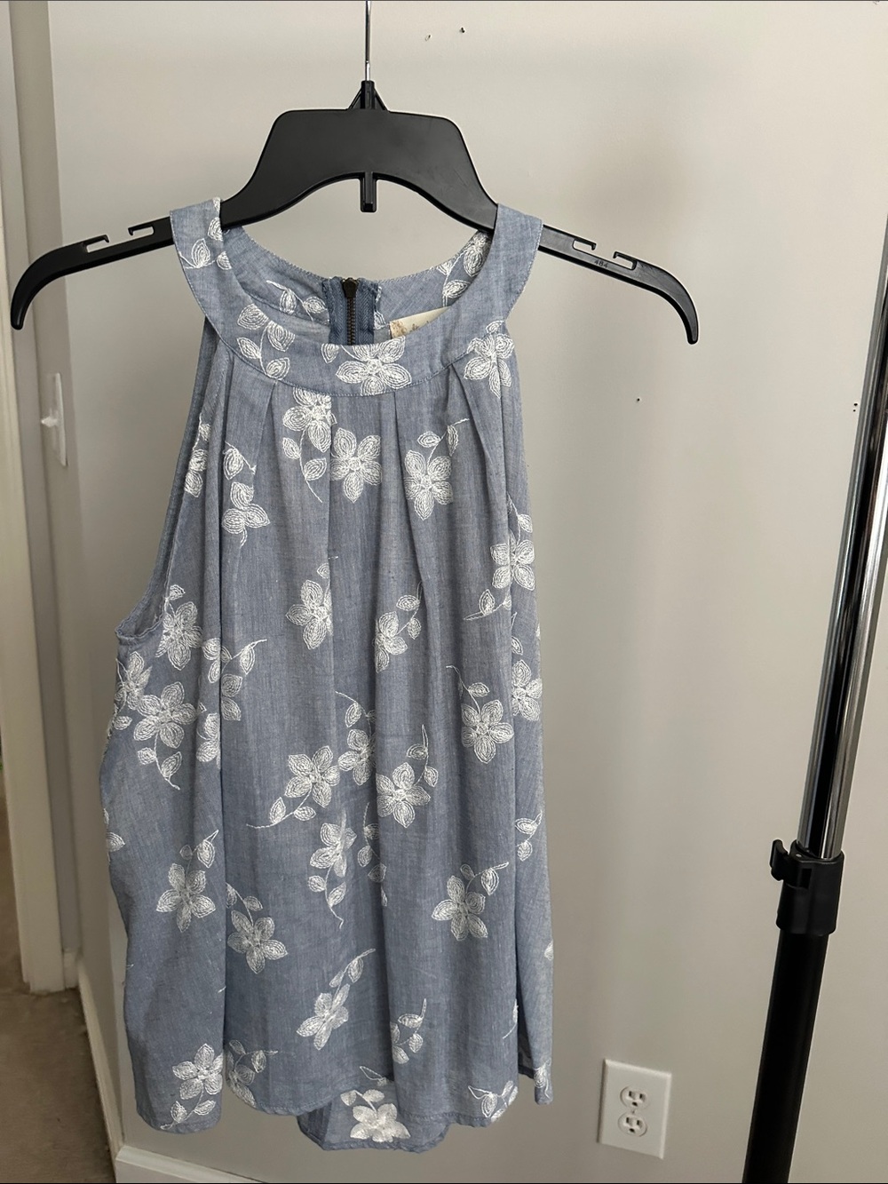 Altar'd State Light Blue Floral Halter Camisole